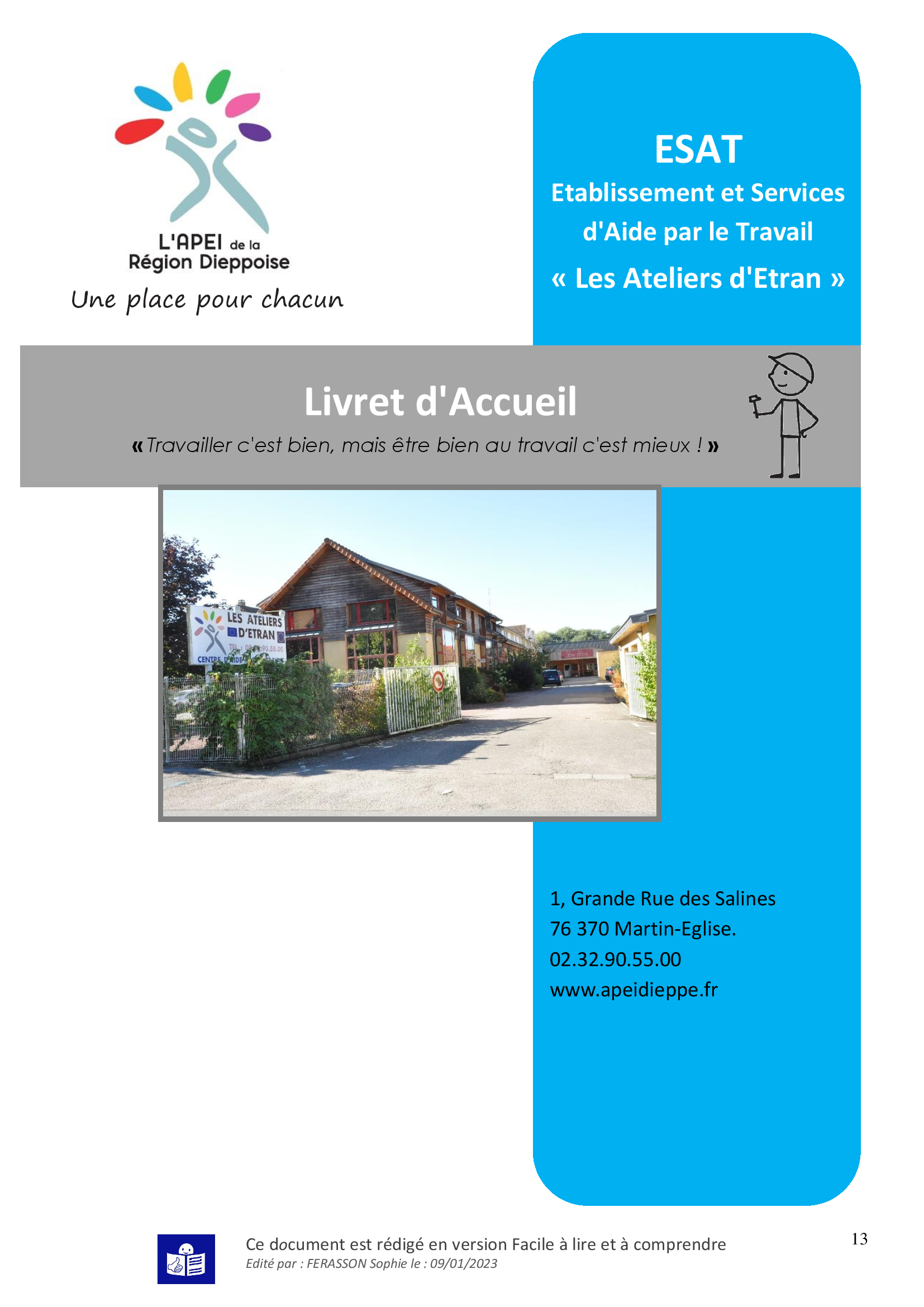 Livret d'accueil de l'ESAT